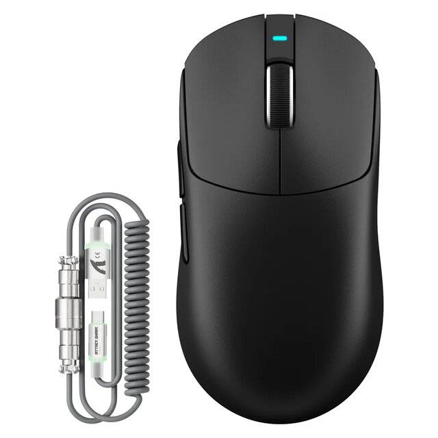 ماوس Attack Shark X8 Plus 40000 DPI لاسلكي أسود - 1