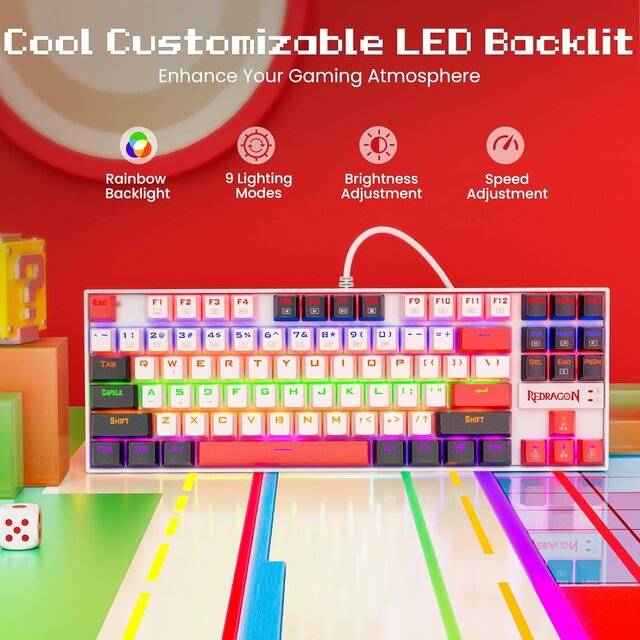 كيبورد Redragon Kumara K552WLR TKL ميكانيكي سلكي RGB - 3