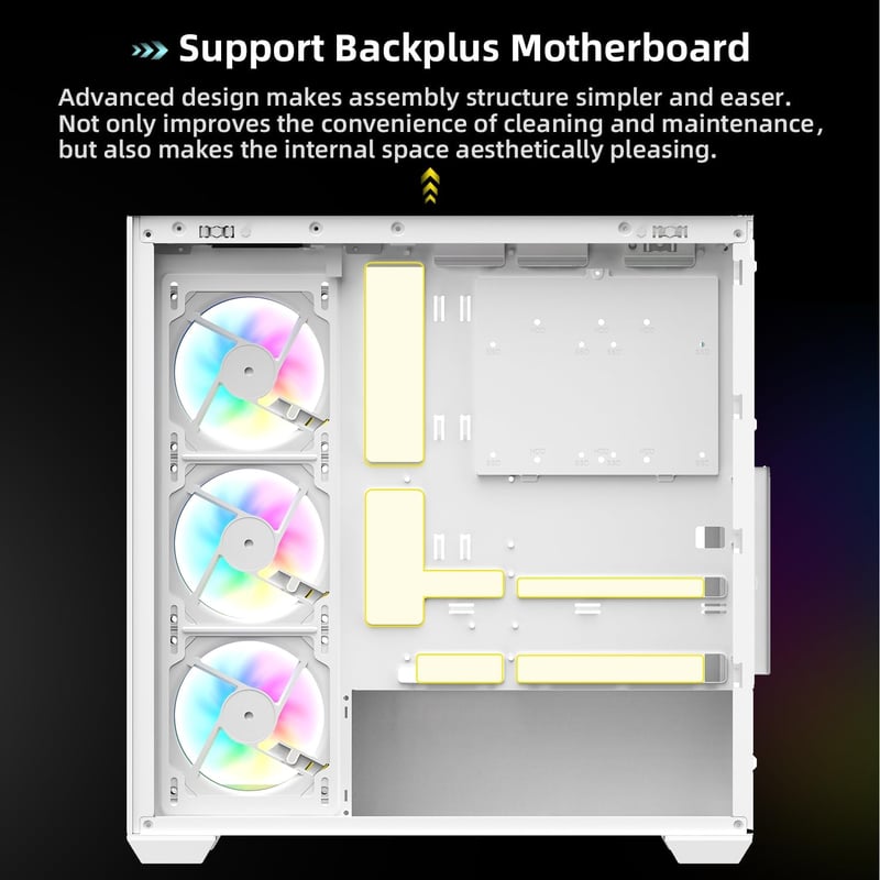 SAMA SV01 Mid-Tower ATX Case White Tempered Glass - 6