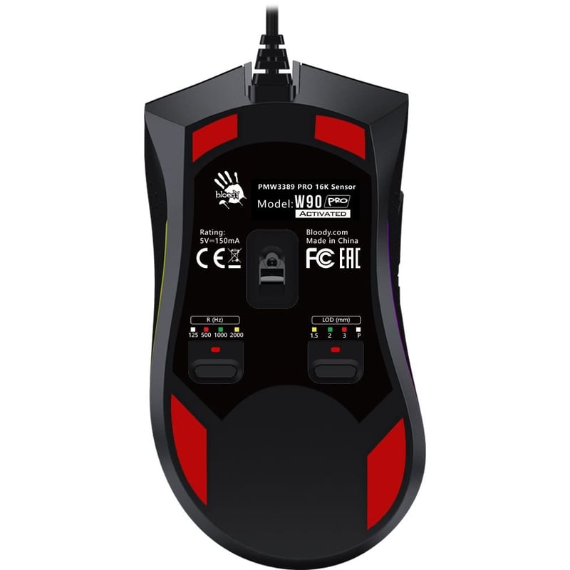 ماوس Bloody W90 Pro Optical Gaming 16000 DPI USB أسود - 4
