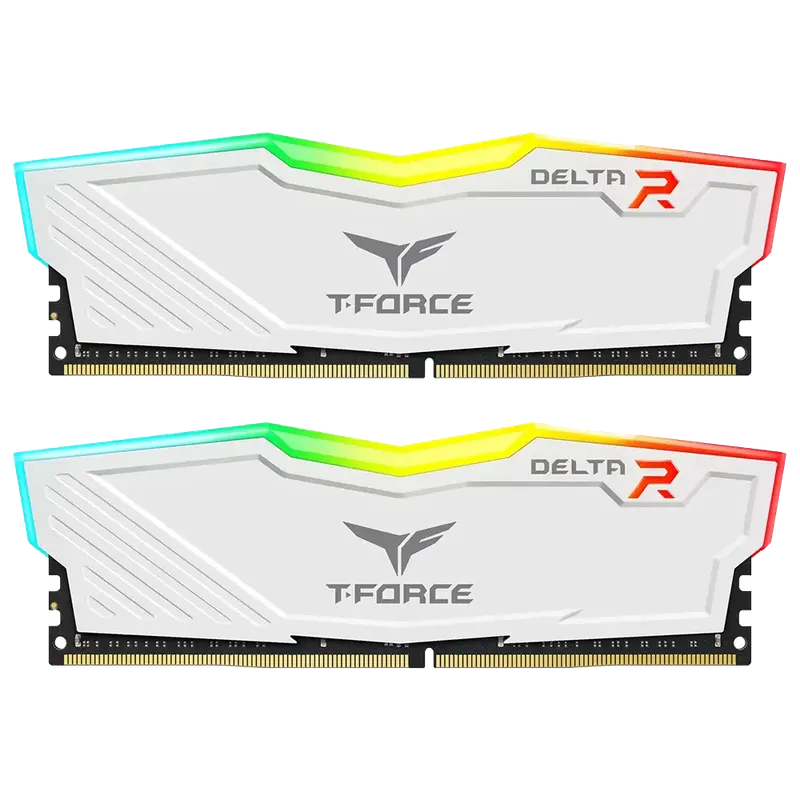 T-Force Delta RGB DDR4 64GB (2x32GB) 3600MHz White Memory - 1