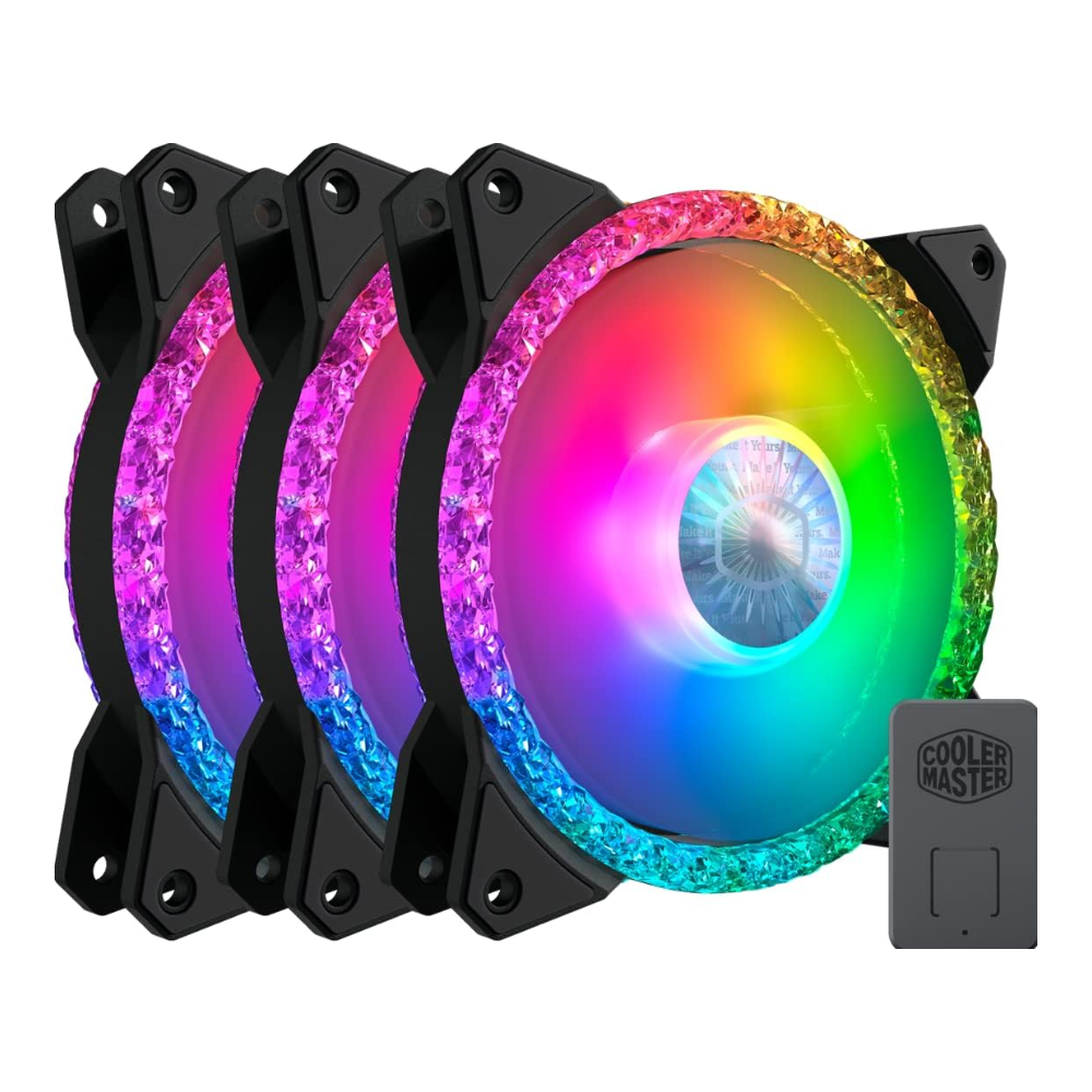 مبرد Cooler Master MasterFan MF120R 120mm Air ARGB 3-Pack أسود - 1