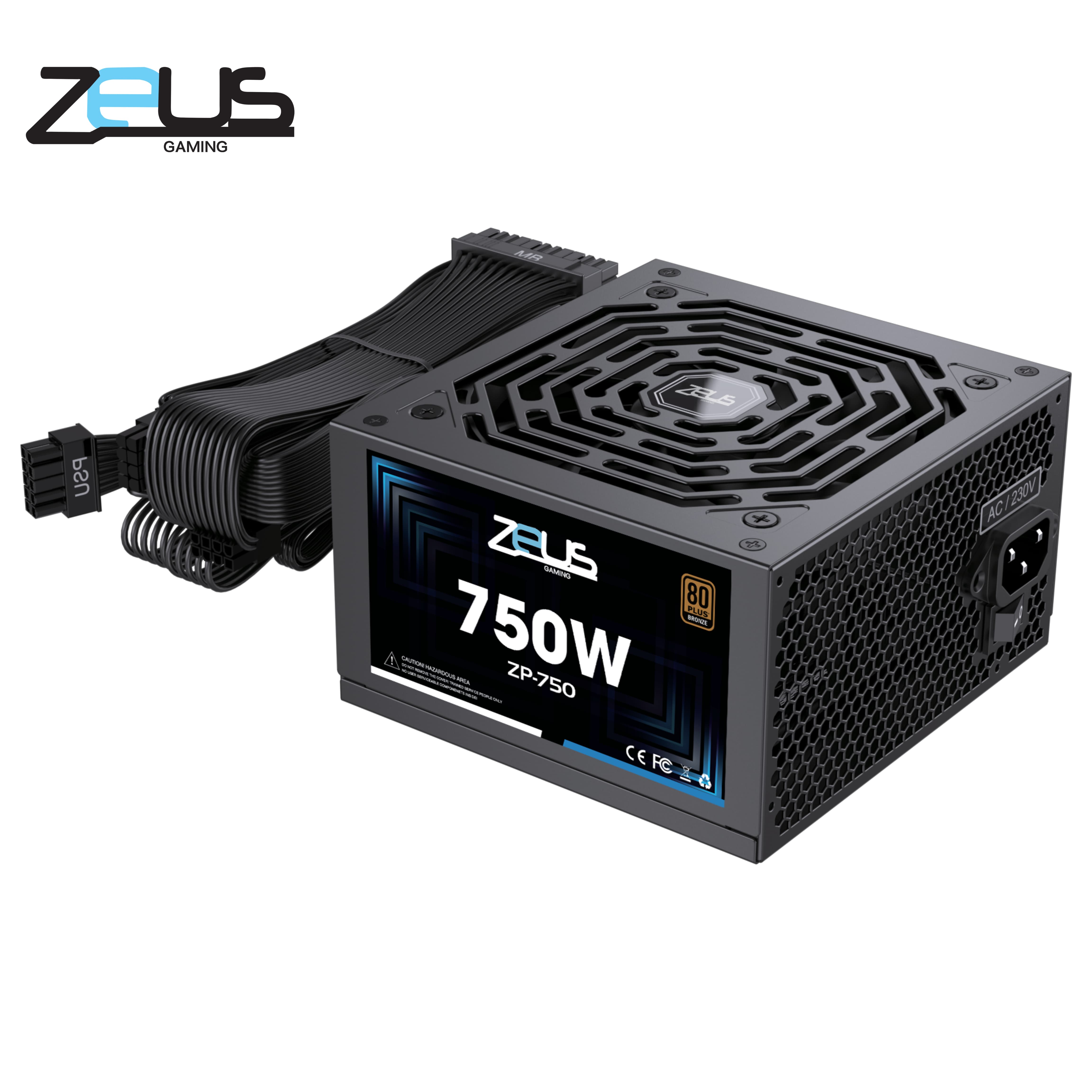 باور سبلاي Zeus ZP-750 750W 80+ Bronze غير معياري - 1