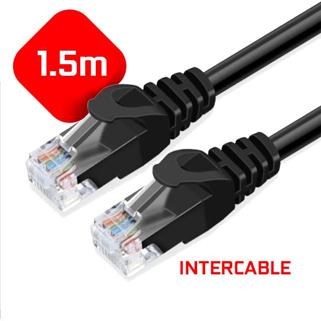 كيبل Intercable Cat5e Ethernet RJ45 إلى RJ45 1.5m UTP - 1