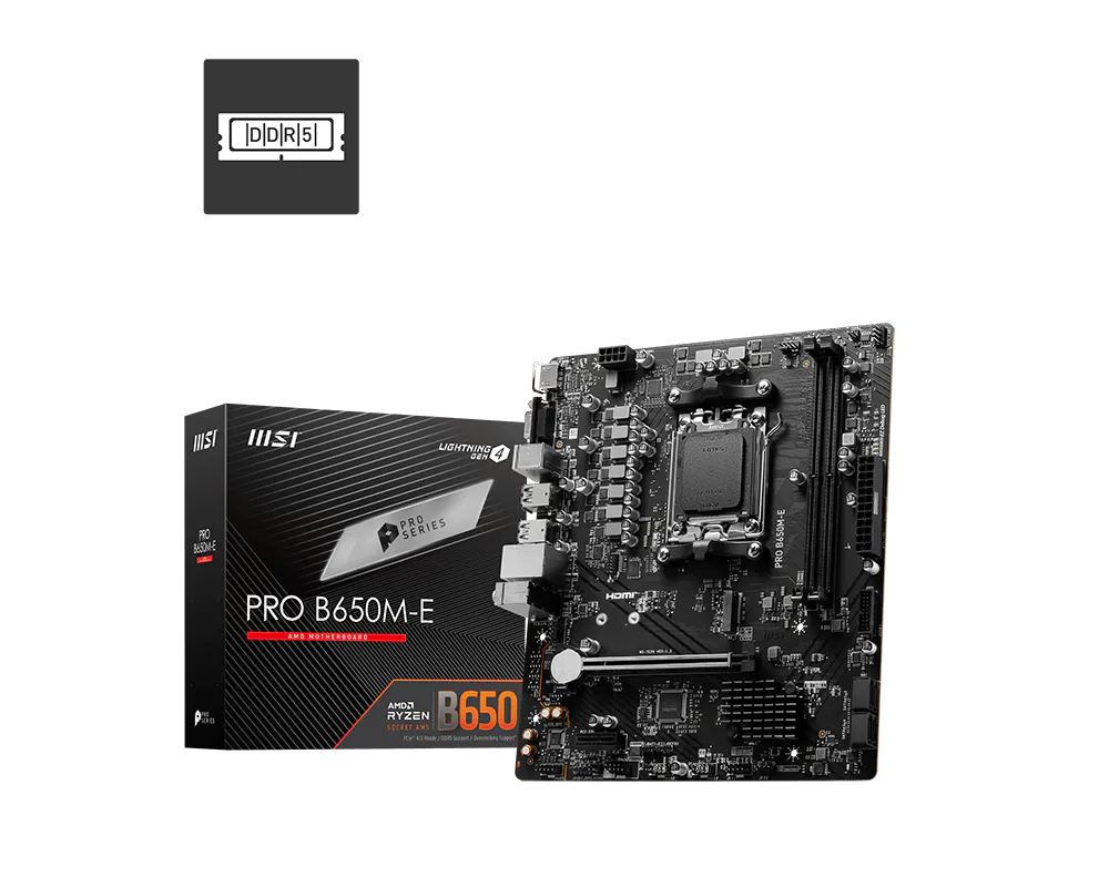 msi Msi Pro b650m-e black