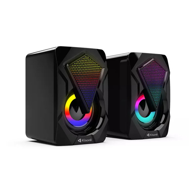 سبيكر Kisonli L-9090 2.0 قناة 6W USB أسود - 1