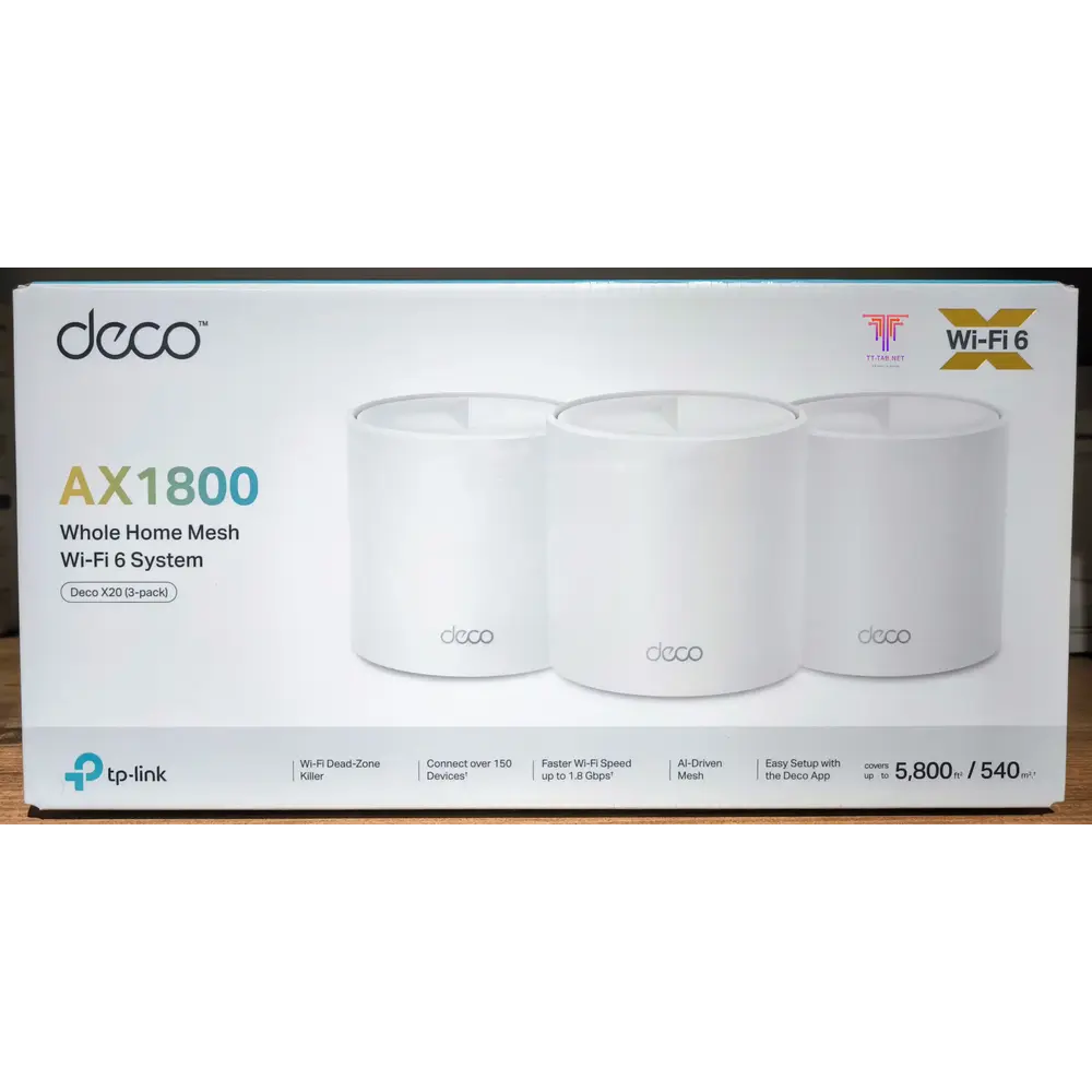 TP-Link Deco X20 AX1800 WiFi 6 Dual-Band Mesh System - 1