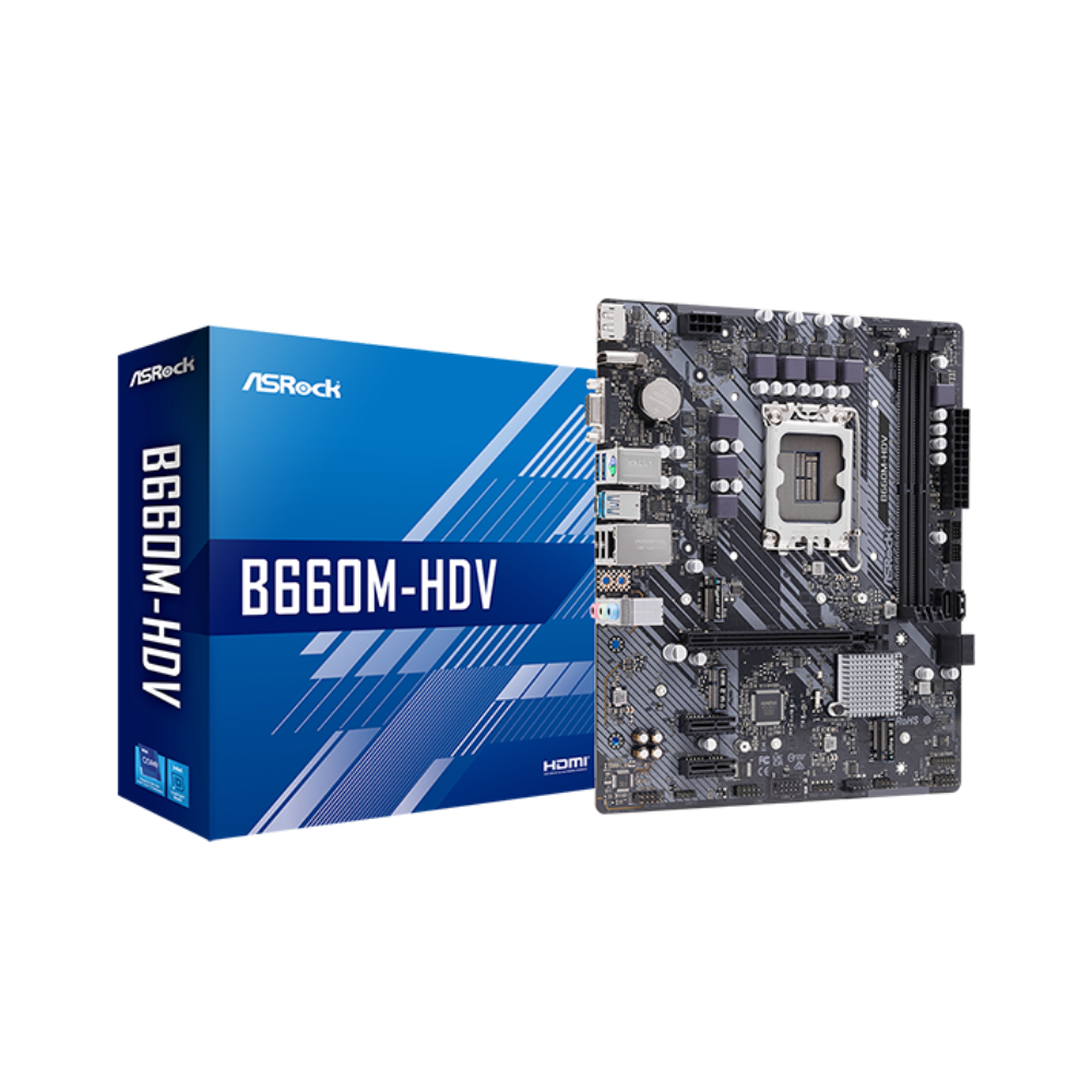 ASRock B660M-HDV B660 LGA1700 Micro-ATX Motherboard DDR4 - 1