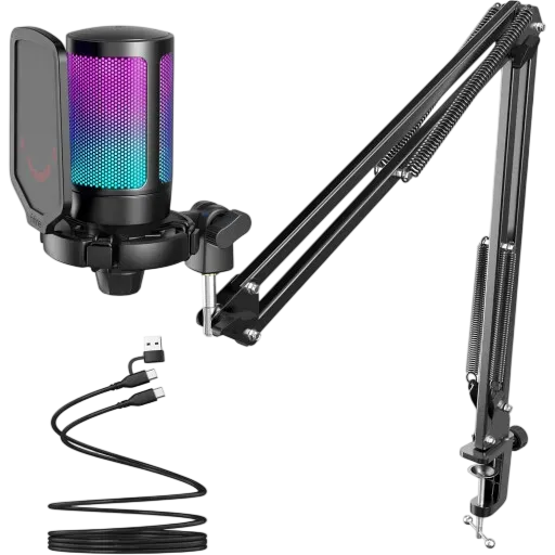 Fifine AmpliGame A6T USB Microphone Cardioid Black - 1