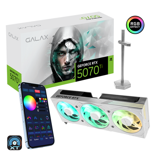 Galax EX Gamer GeForce RTX 5070 Ti 16GB GDDR7 White OC Edition - 1