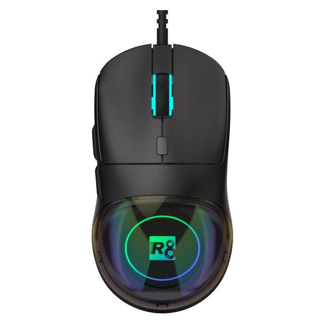 ماوس R8 G205 RGB 3200 DPI USB سلكي أسود - 1