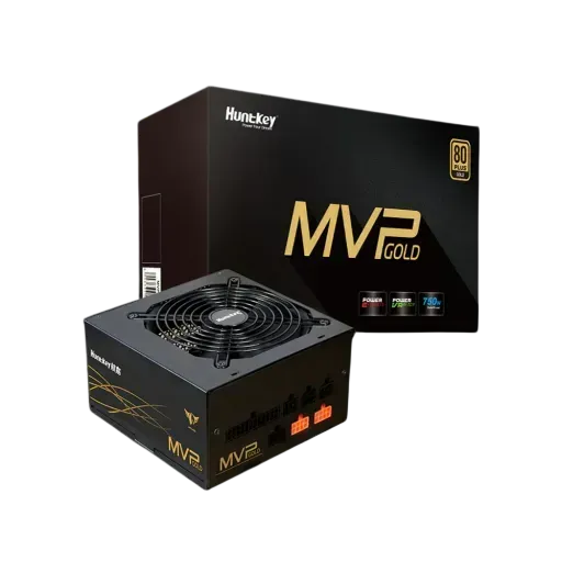 باور سبلاي Huntkey MVP K750 Plus 750W 80+ Gold بالكامل الأسود - 1