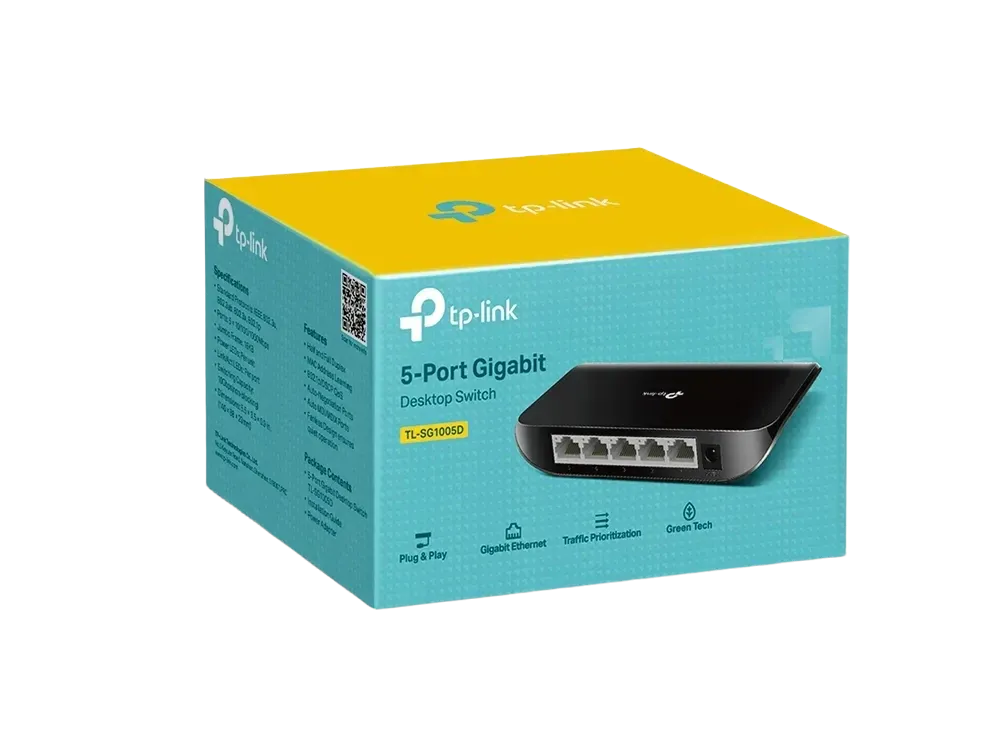 سويتش TP-Link TL-SG1005D 5-Port 1Gbps غير مُدار - 1