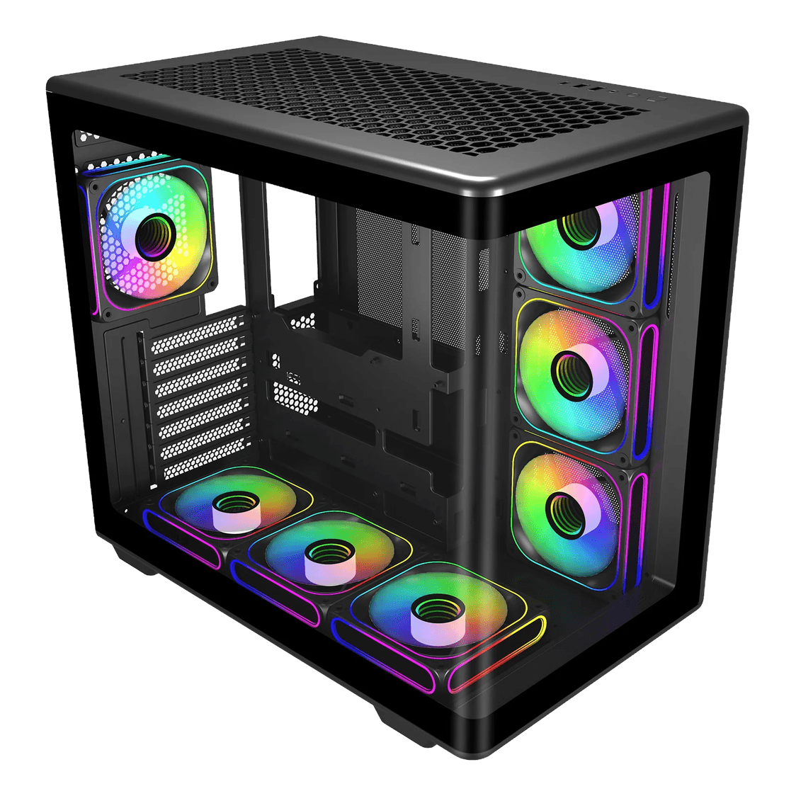 Cooler Master Elite 600 Mid-Tower ATX Case Black Tempered Glass - 1
