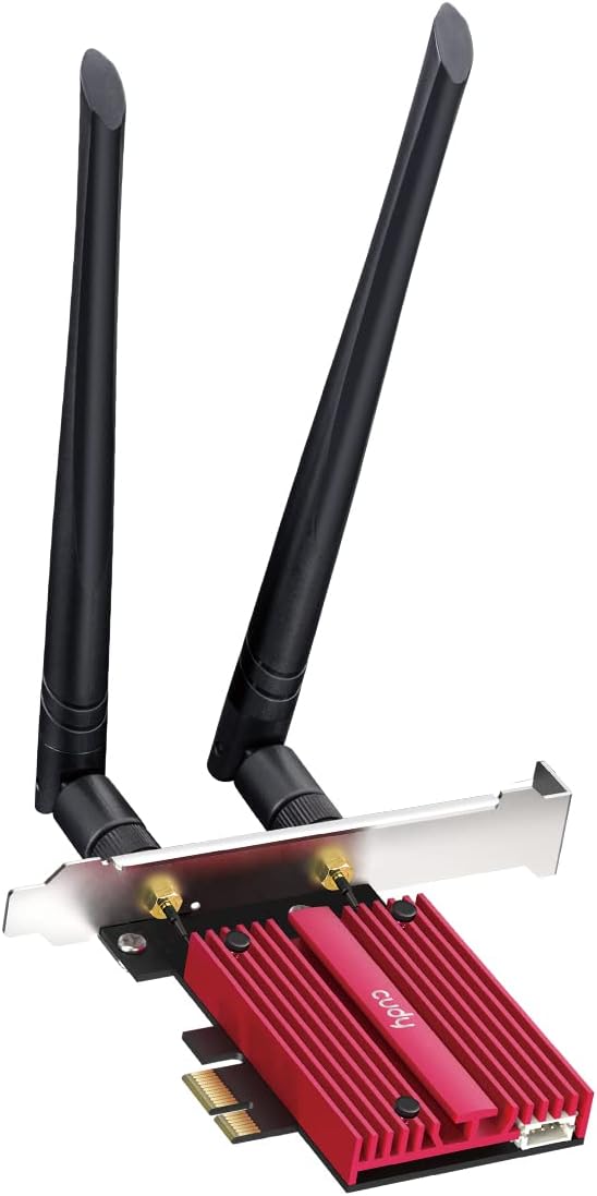 راوتر Cudy WE3000S AX5400 Wi-Fi 6E Tri-Band PCIe Bluetooth 5.3 - 1