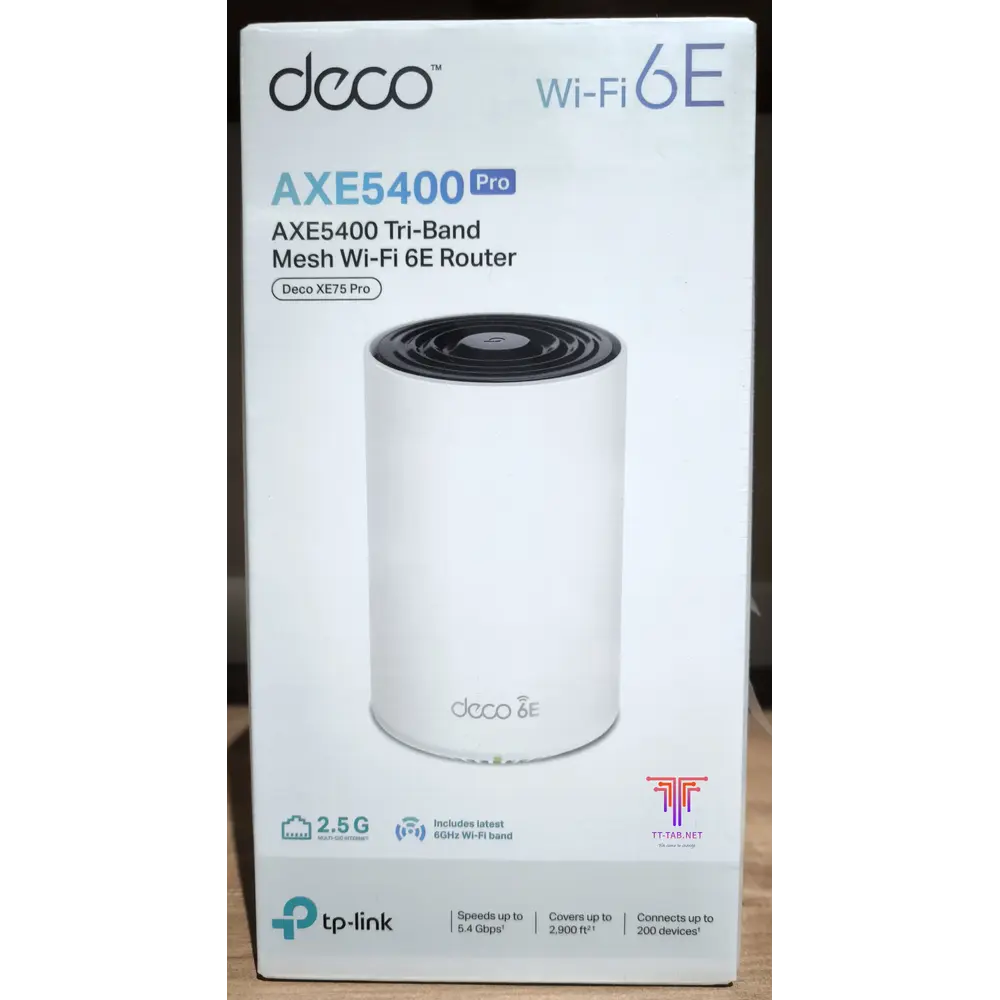 TP-Link Deco XE75 Pro AXE5400 Tri-Band Mesh Wi-Fi 6E Router - 1