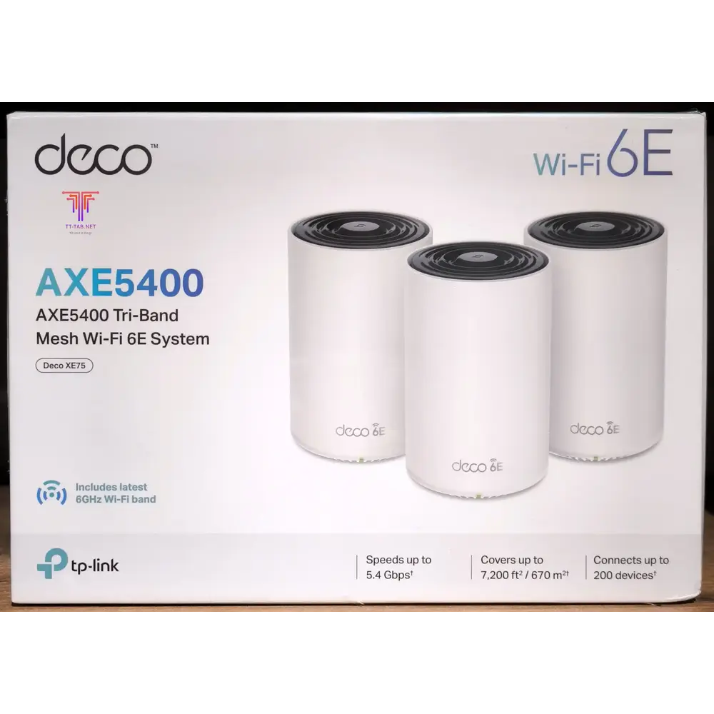 TP-Link Deco XE75 AXE5400 3-Pack Tri-Band WiFi 6E Mesh System - 1