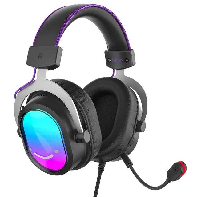 سماعات Fifine AmpliGame H16 7.1 Surround سلكي RGB أسود - 1