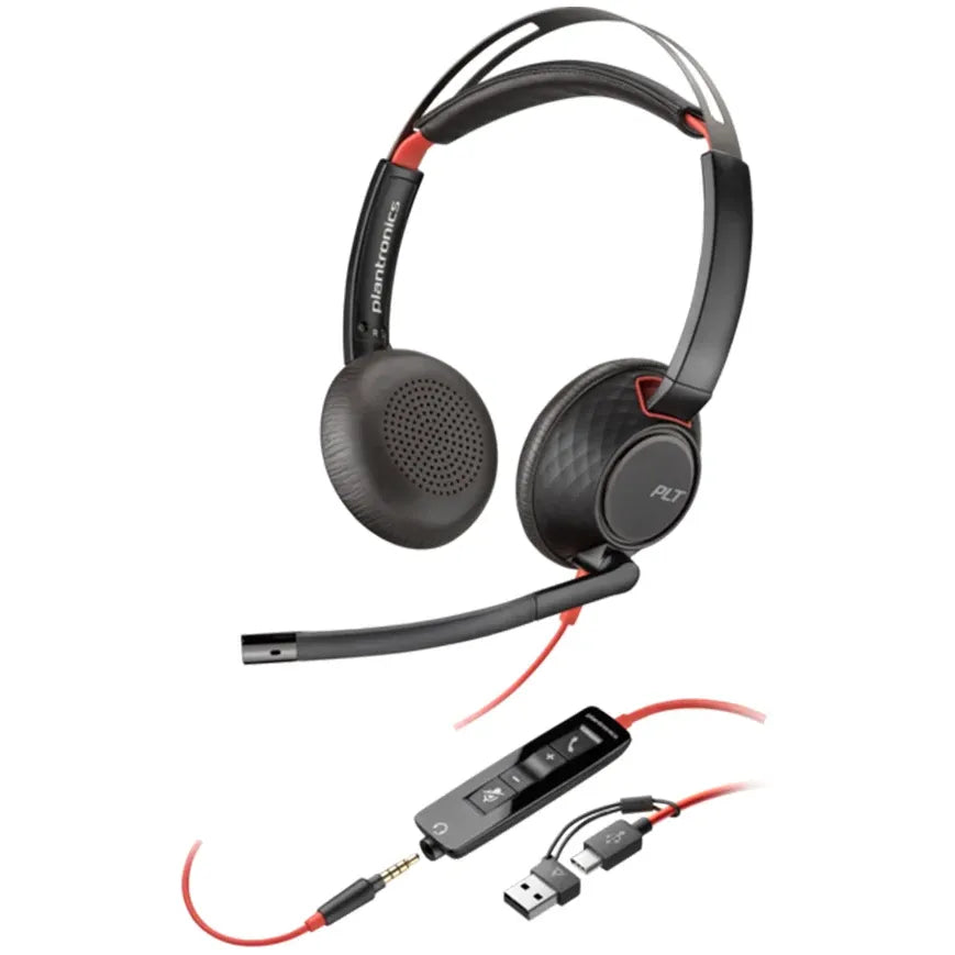 Poly Blackwire 5200 Series Wired Headset with Microphone - 1