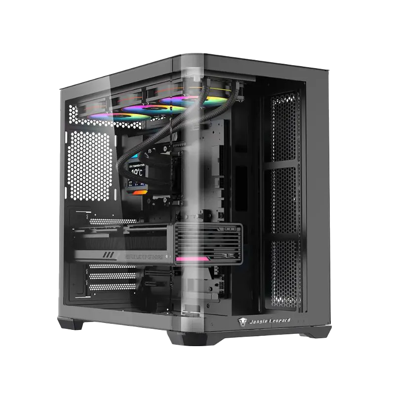 كيس Unbranded Mid-Tower Black 4 Fan ARGB - 1