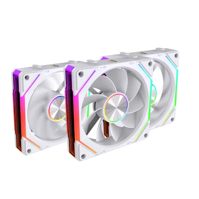 مبرد Zeus Chain Fans ARGB 120mm هواء أبيض - 1