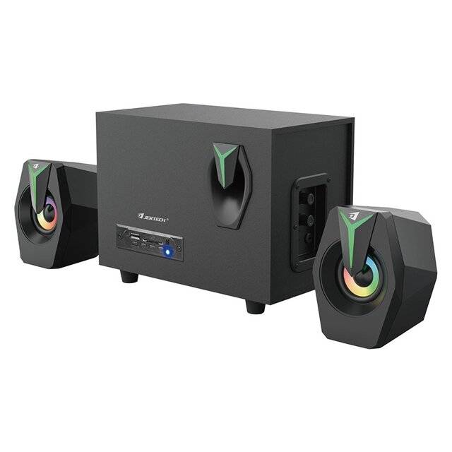 Jertech SBK-8090 2.1 Channel 10W Wired RGB Speaker Black - 1