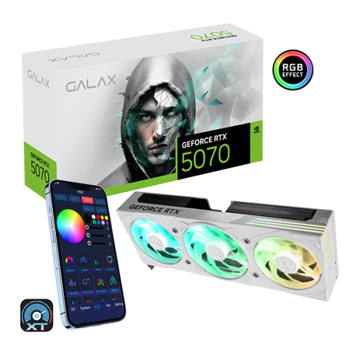 كارت شاشة Galax EX Gamer GeForce RTX 5070 12GB GDDR7 1-Click OC White - 1