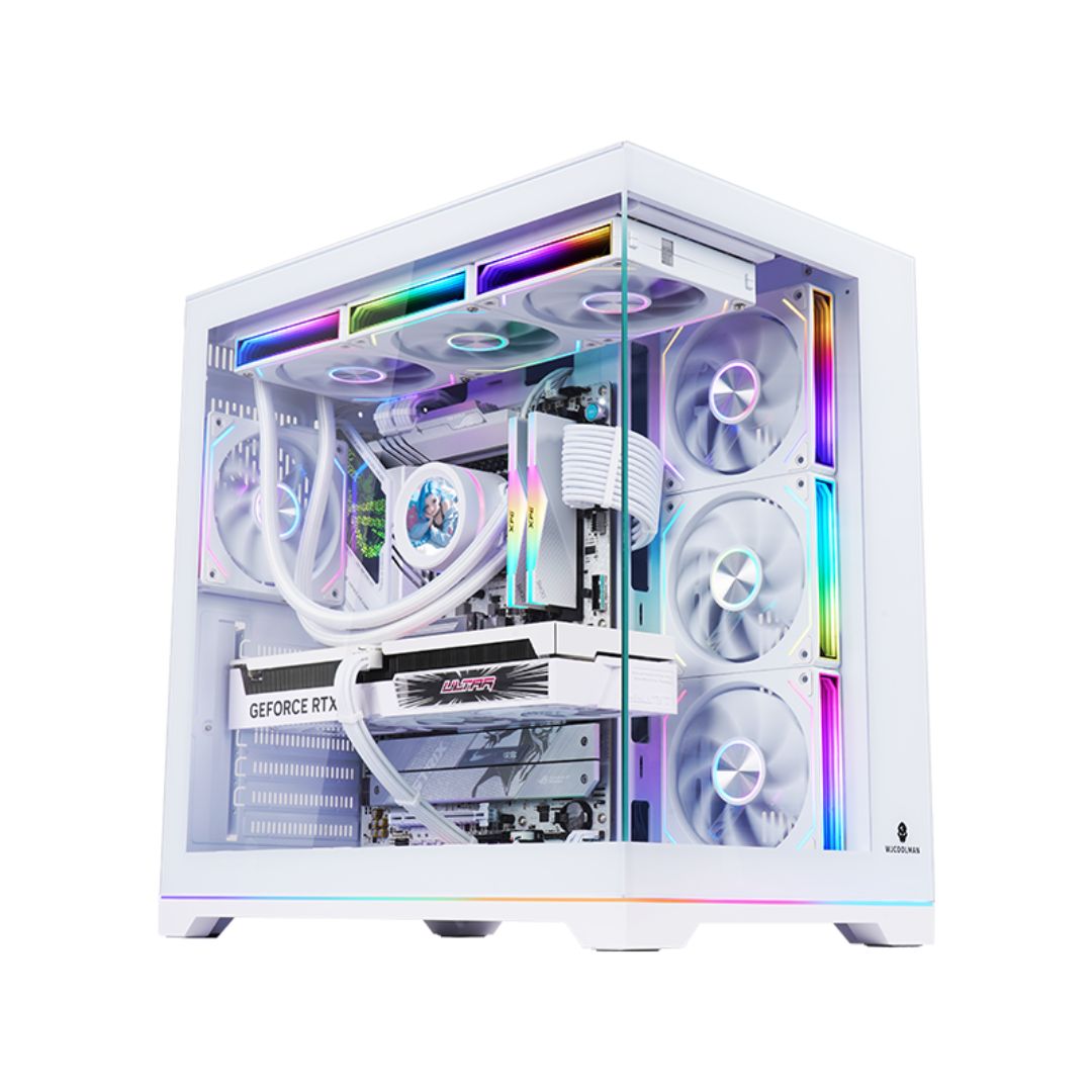 WJ Coolman Robin II Plus Scar Mid-Tower ATX Case White - 1