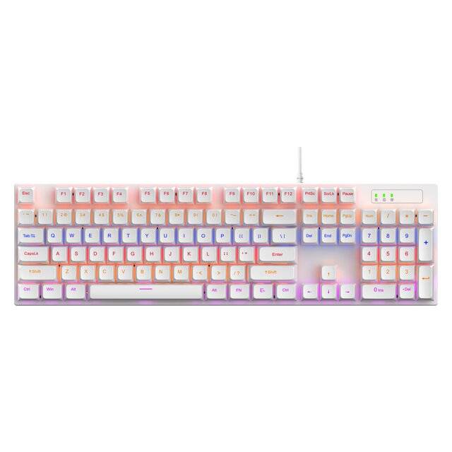 كيبورد Stinger Full-Size Mechanical USB RGB أبيض - 1