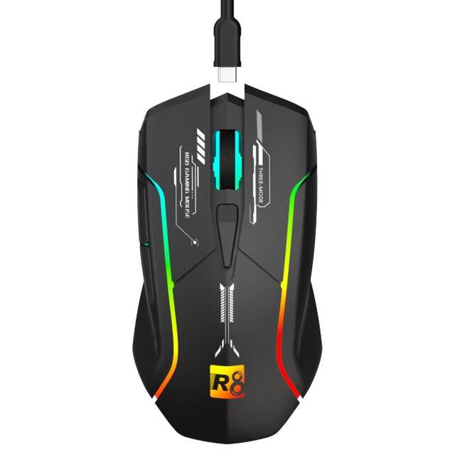 R8 G315 Gaming Mouse 3200 DPI Dual-Mode RGB Black - 1