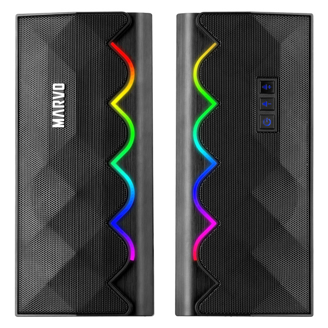 Marvo SG-269 2.0 Channel 6W Dual-Mode RGB Speaker Black - 1