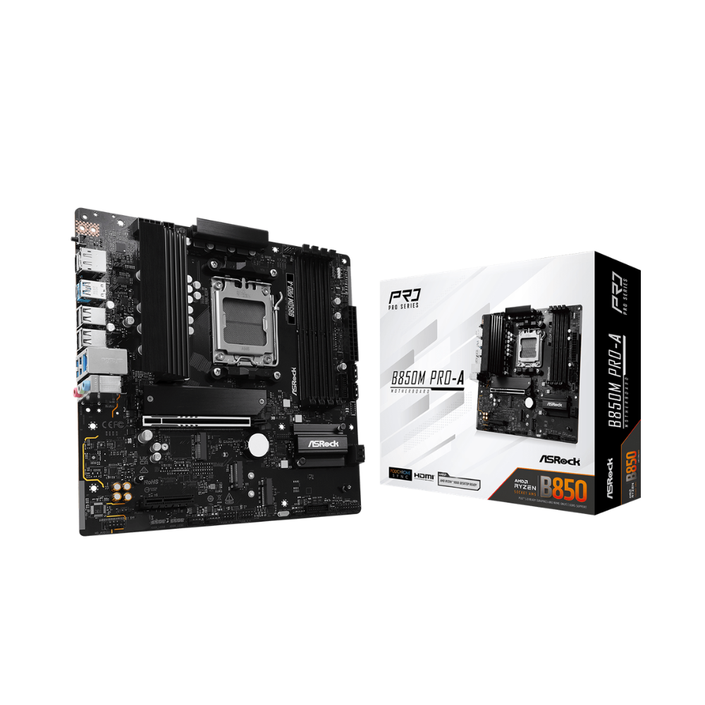 ASRock B850 PRO-A Micro-ATX Motherboard AM5 DDR5 - 1