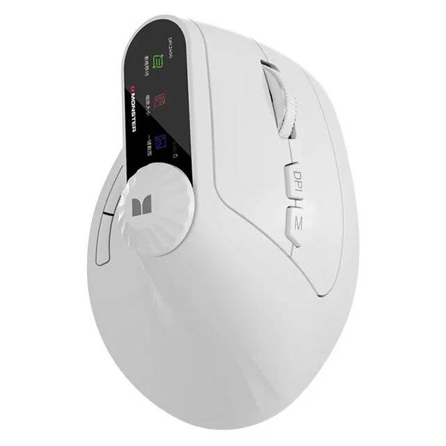 Monster Airmars M2 Max 32000 DPI Dual-Mode Gaming Mouse White - 1