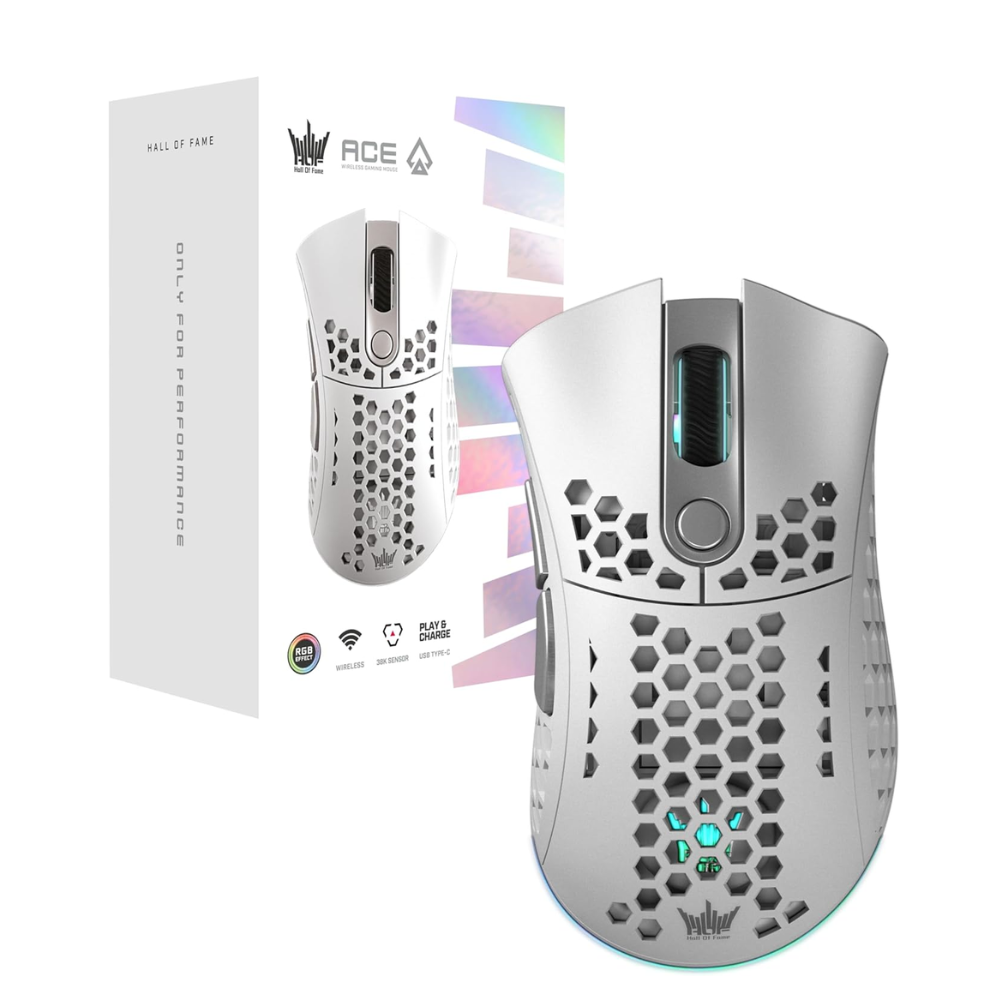 ماوس Galax HOF ACE M2 38000 DPI لاسلكي RGB أبيض - 1