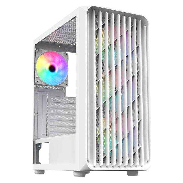 SAMA 205A Mid-Tower ATX Case White Tempered Glass - 1