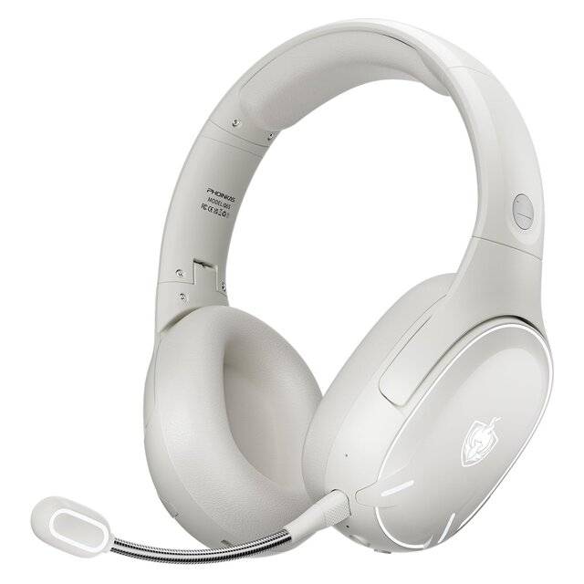 سماعات Phoinikas Q6S Dual-Mode 2.4GHz & Bluetooth مع ميكروفون أبيض - 1