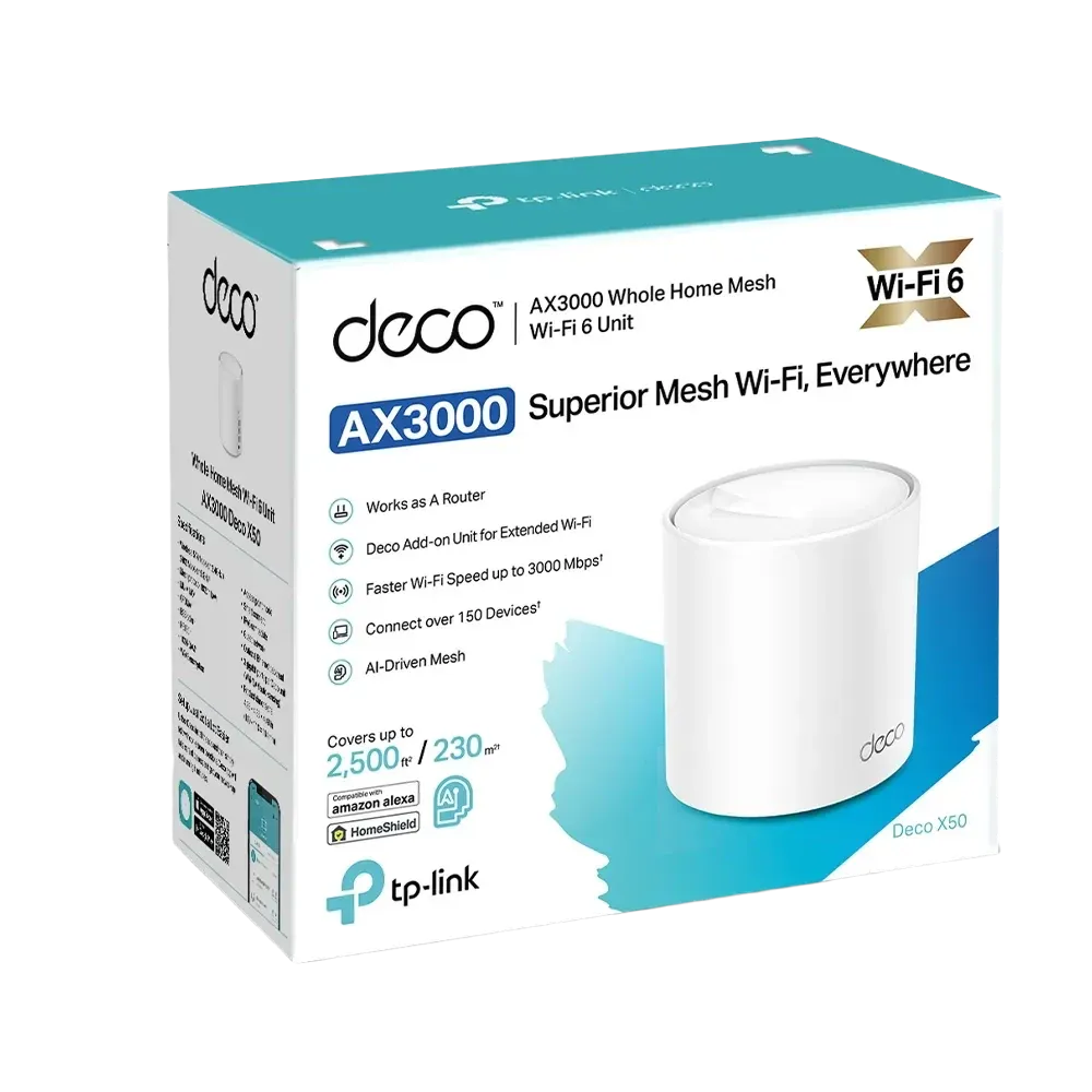 TP-Link Deco X50 AX3000 WiFi 6 Dual-Band Mesh System - 1