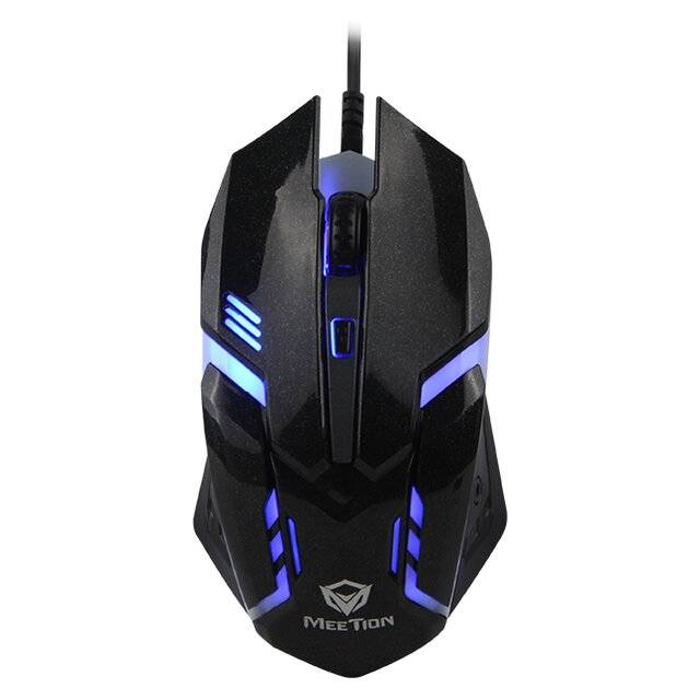 ماوس Meetion M371 1600 DPI سلكي RGB أسود - 1