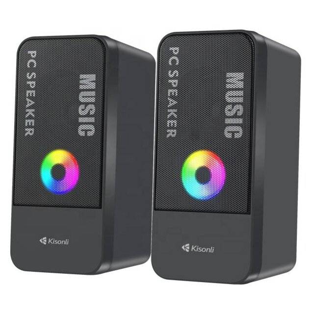 سبيكر Kisonli X9 Basic 2.0 قناة 3500W USB RGB محمول أسود - 1