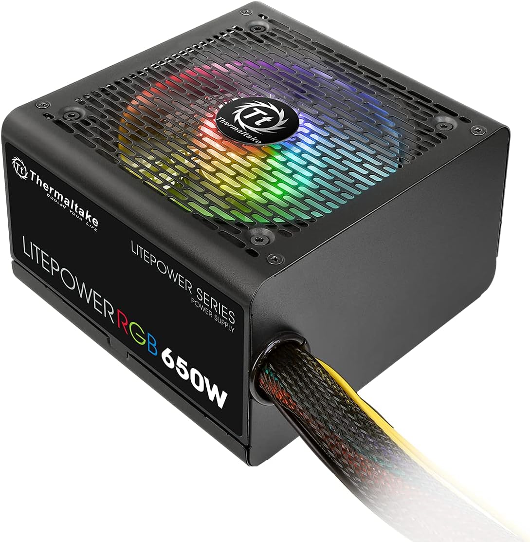 باور سبلاي Thermaltake Litepower RGB 650W 80+ Bronze غير مودولار أسود - 1