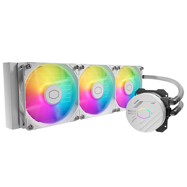 Cooler Master MasterLiquid 360L Core ARGB AIO 360mm Liquid Cooler White - 1