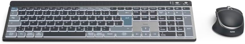 Hama WKM-750 Dual-Mode Wireless Keyboard & Mouse Set Optical LED - 1