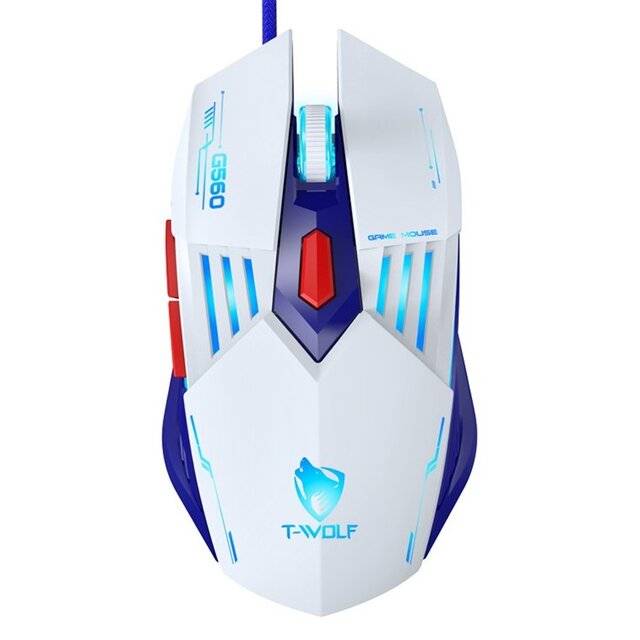 ماوس T-Wolf G560 3600 DPI سلكي RGB أسود - 1