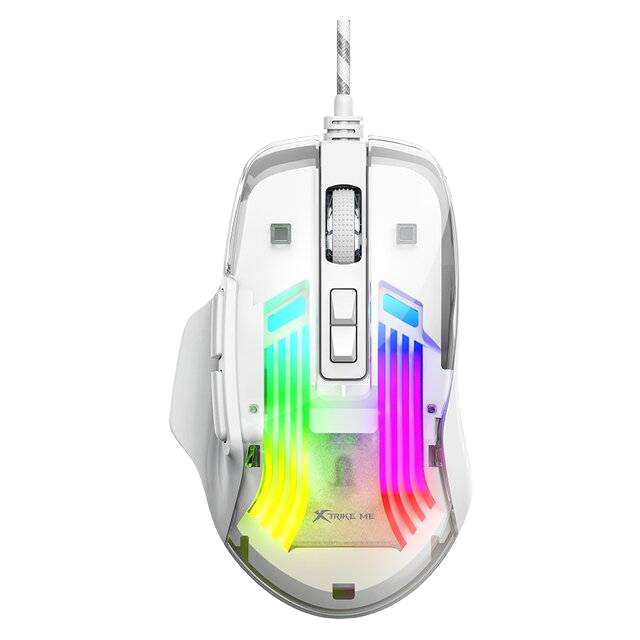 Xtrike Me GM-319 Mouse Wired 6400 DPI White RGB - 1