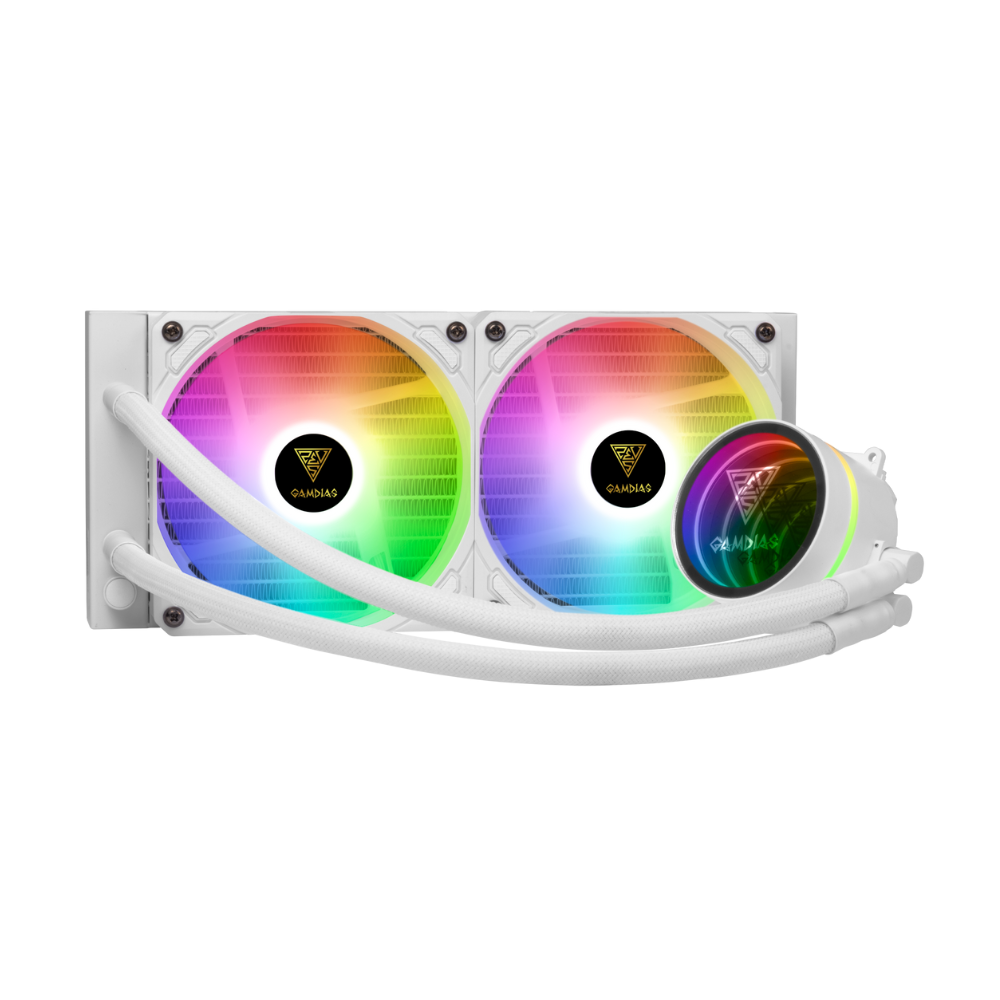 Gamdias Chione M3 240mm AIO Liquid Cooler RGB White - 1