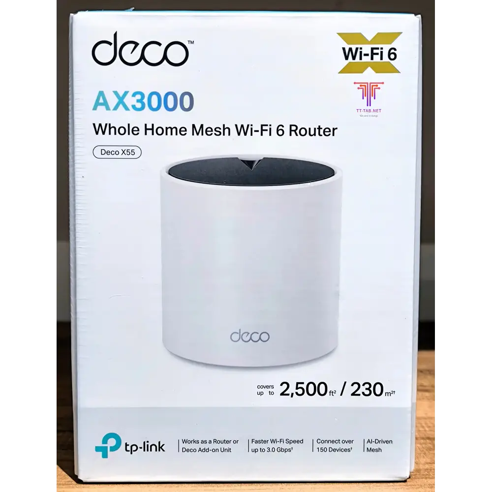 TP-Link Deco X55 AX3000 WiFi 6 Dual-Band Mesh System - 1