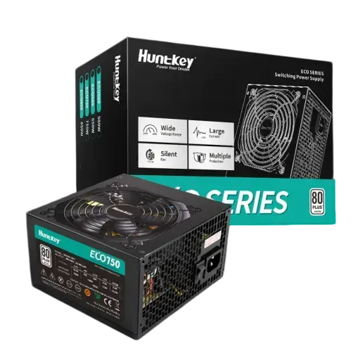 Huntkey ECO750 750W 80+ Bronze Non-Modular PSU Black - 1