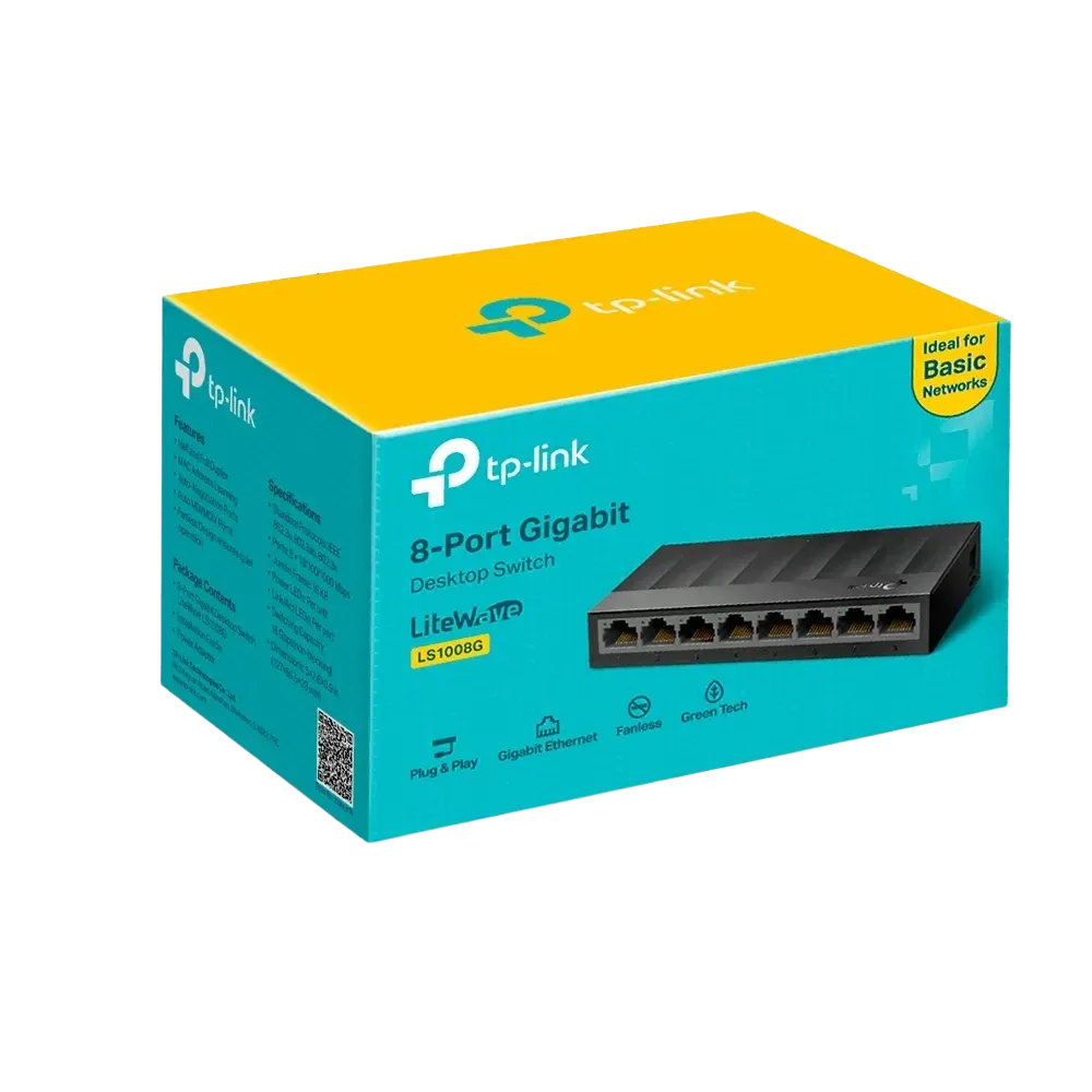 TP-Link LS1008G 8-Port 1Gbps Unmanaged Switch - 1