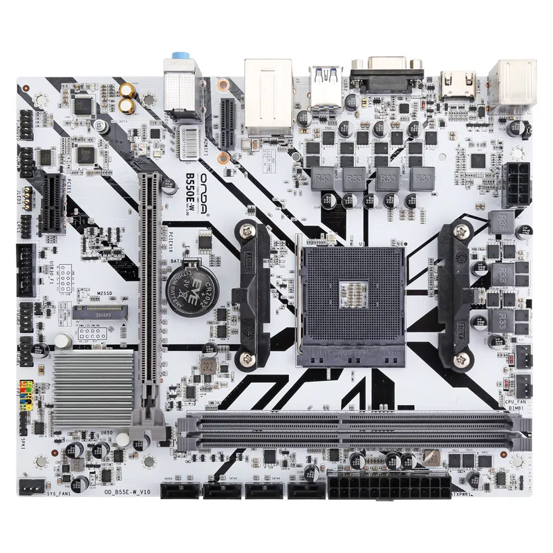 لوحة أم B550 Micro-ATX AM4 DDR4 أبيض - 1