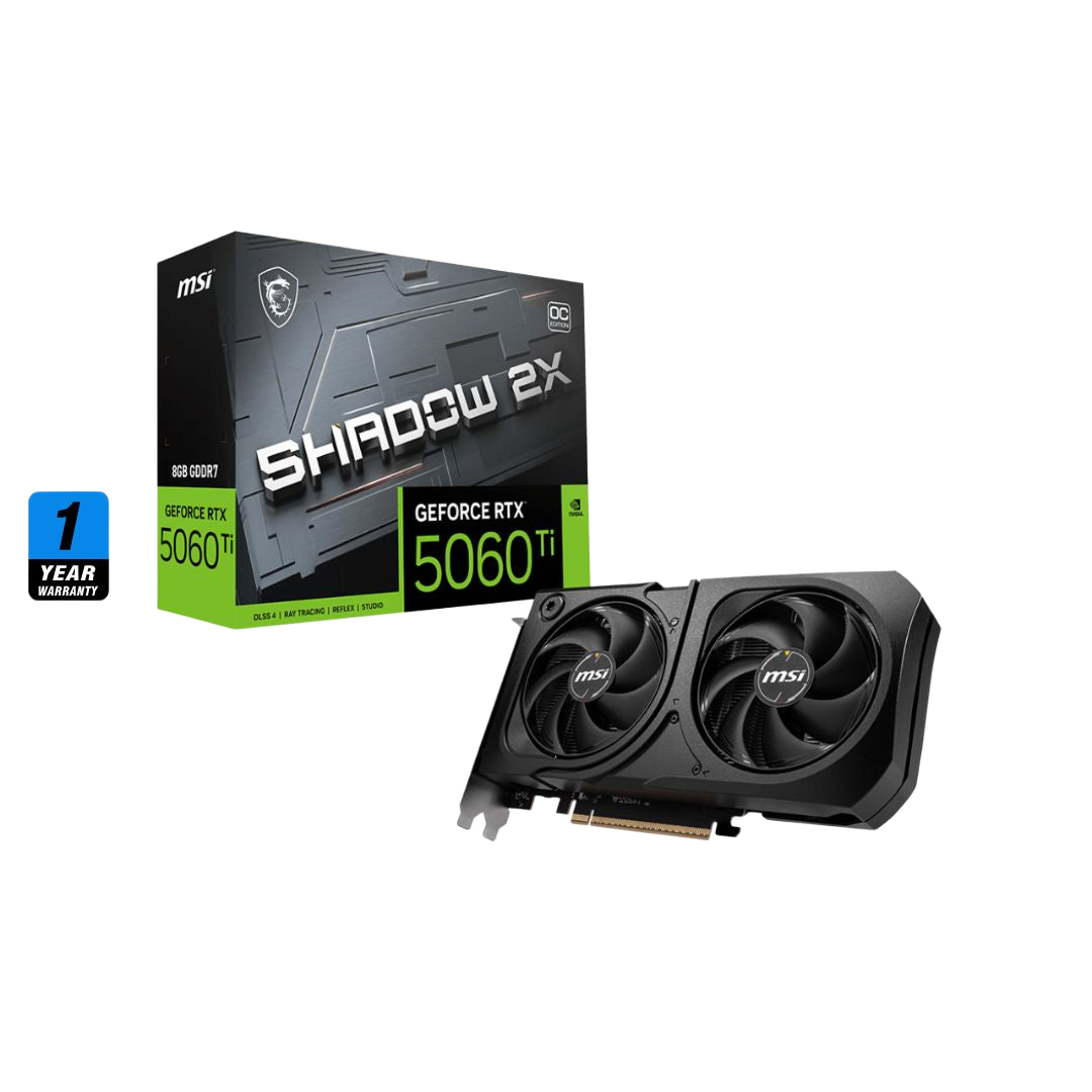MSI Shadow GeForce RTX 5060 Ti 8GB GDDR7 2X OC PLUS - 1